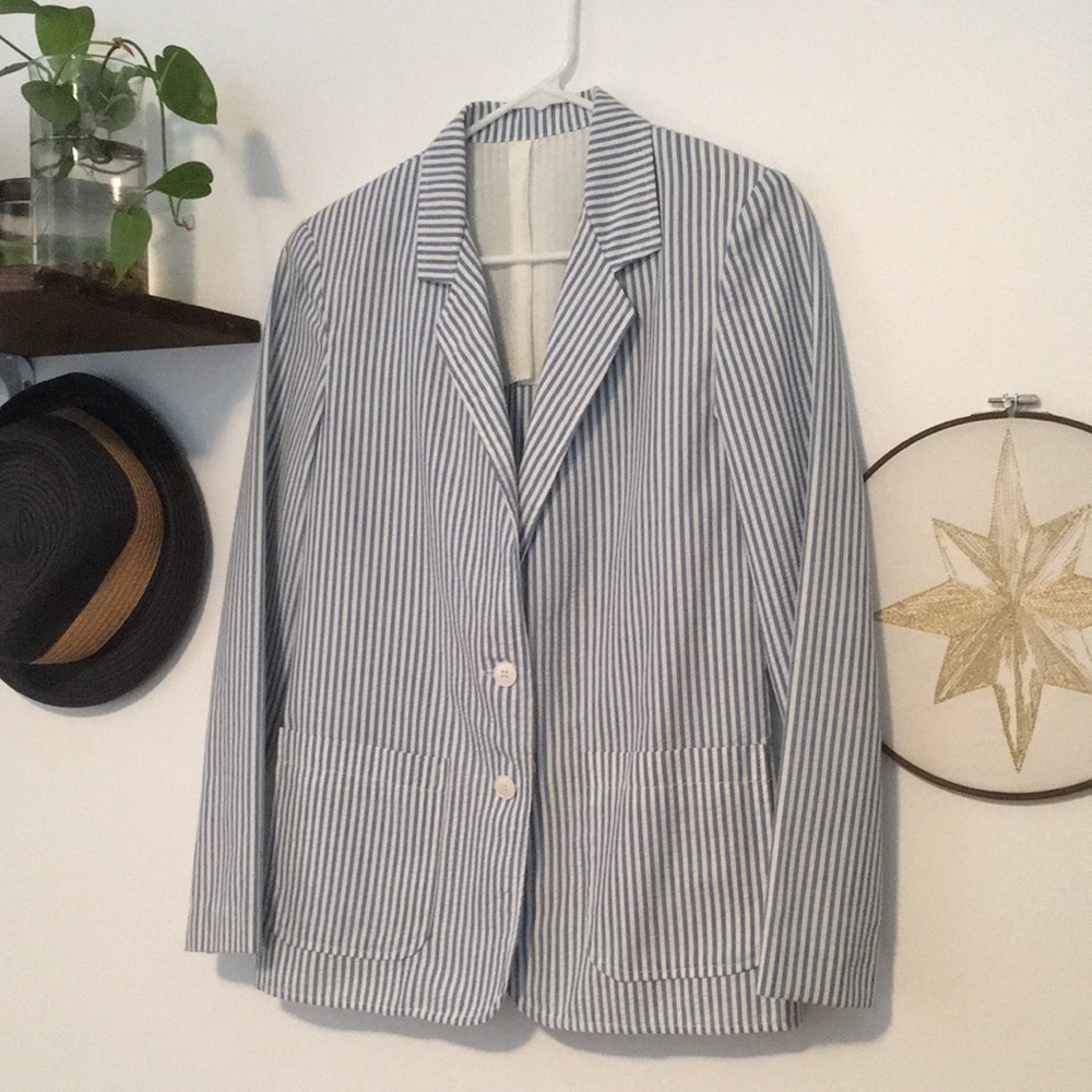 Vintage Seersucker Blazer